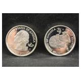 Lot of 2 Silver Proof State Washington Quarter