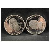 Lot of 2 Silver Proof State Washington Quarter