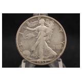1933-S Walking Liberty Silver Half Dollar