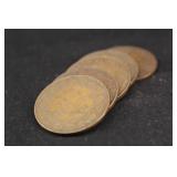 Lot of 5 Canada Large Cents 1912-1919