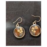 .925 Silver Real Miniature Flower Earrings  5.6g