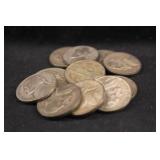 Lot of 11 Silver Jefferson War Nickels