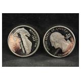 Lot of 2 Silver Proof State Washington Quarter
