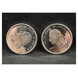 Lot of 2 Silver Proof State Washington Quarter
