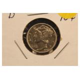 1940-D Uncirculated Mercury Silver Dime