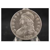 1830 Capped Bust Silver Half Dollar