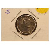 1945-S Uncirculated Mercury Silver Dime