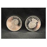 Lot of 2 Silver Proof State Washington Quarters