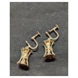 Vintage Drum Sterling Screwback Earrings  3.2g