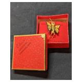 Vintage Damasquinado Toledo Butterfly Brooch