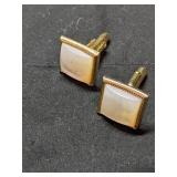 Vintage Style Square Mother of Pearl Cufflinks