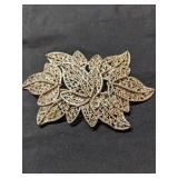 Vintage Brooch - 4" Long Metal