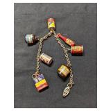 Vintage Charm Bracelet Featuring Miniature