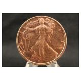 1oz .999 Pure Copper Round