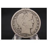 1915-D Barber Silver Half Dollar *Semi Key