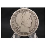 1912-D Barber Silver Half Dollar