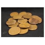 Lot of 25 Wheat Pennies