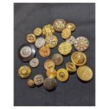 1920's  'Flapper Era' Vintage Metal Buttons