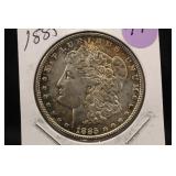1885-O Uncirculated Toned Morgan Silver Dollar