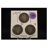 Lot of 3 Barber Silver Dimes