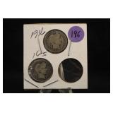 Lot of 2 Barber Silver Dimes