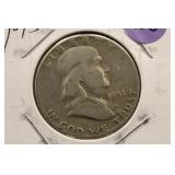 1951 Franklin Silver Half Dollar
