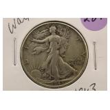 1943 Walking Liberty Silver Half Dollar
