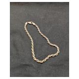 .925 Silver 8' Chain Bracelet    7.3g