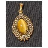 12KGF Tiger Eye Pendant