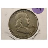 1952-D Franklin Silver Half Dollar