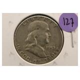 1952 Franklin Silver Half Dollar