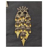Vintage .925 Silver Norwegian Solje Brooch   12.2g