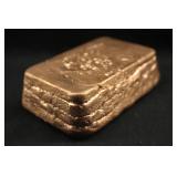 25oz .999 Hand Poured Copper Bar