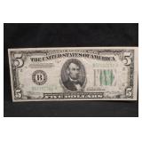 1934-A $5 Federal Reserve Note Green Seal