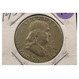 1954 Franklin Silver Half Dollar