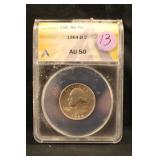 1964-D Certified Washington Silver Quarter