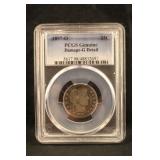 1897-O Certified Barber Silver Quarter