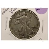 1943 Walking Liberty Silver Half Dollar