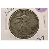1943 Walking Liberty Silver Half Dollar