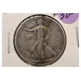 1945 Walking Liberty Silver Half Dollar