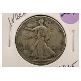 1945 Walking Liberty Silver Half Dollar