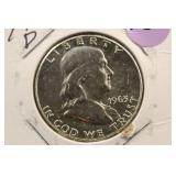 1963-D Franklin Silver Half Dollar