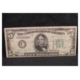 1934A $5 Philly Federal Reserve Note