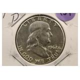 1962-D Franklin Silver Half Dollar