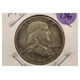 1961 Franklin Silver Half Dollar