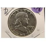 1962-D Franklin Silver Half Dollar