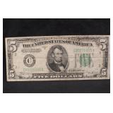 1934-B $5 Federal Reserve Note Green Seal