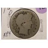 1896-O Barber Silver Half Dollar