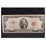 1953A $2 Red Seal Bank Note