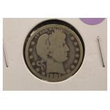 1901-O Barber Silver Quarter